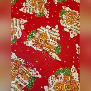 Gingerbread House Christmas Fabric 34x44 Holiday